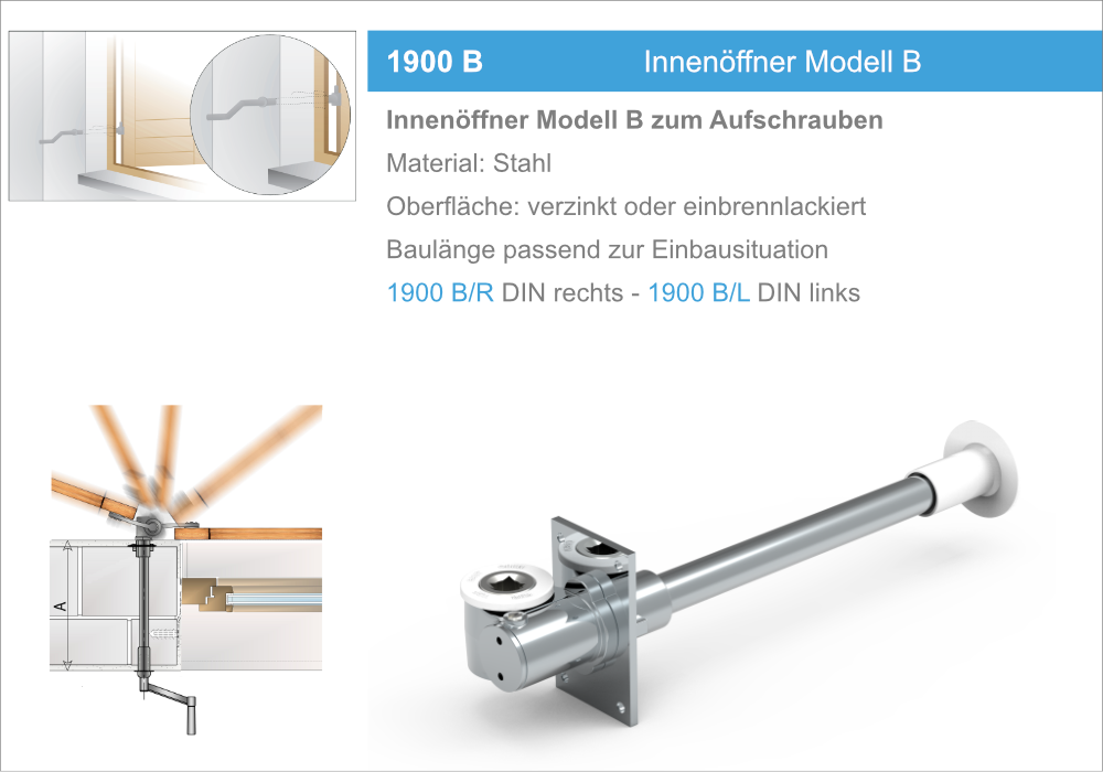 1900 B Innenöffner Model B
